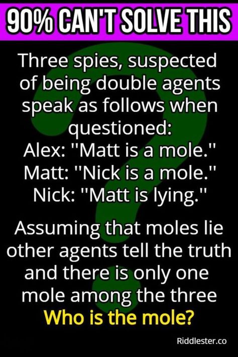 Detective Riddles, Mystery Riddles, Detective Skills, Tricky Riddles With Answers, Riddle Of The Day, Hard Riddles, Tricky Riddles, Mystery Writing, Double Agent