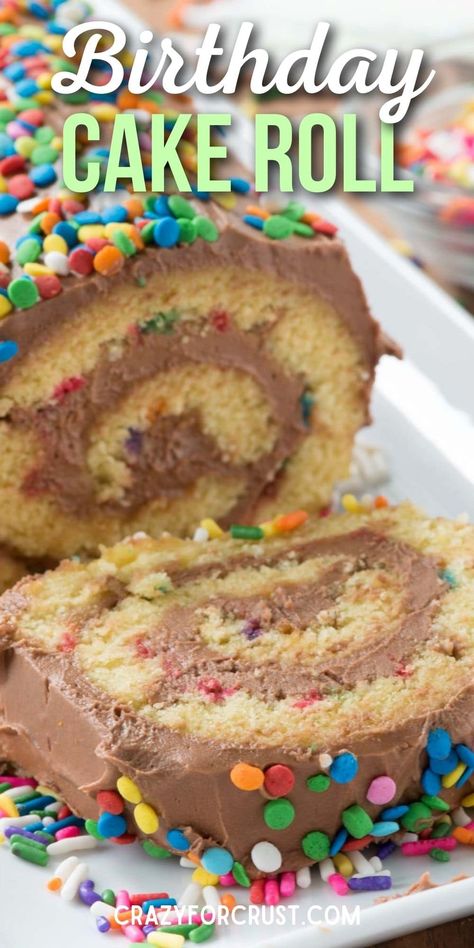 Birthday Cake Roll Easy Yellow Cake, The Best Chocolate Frosting, Best Chocolate Frosting, Chocolate Frosting Recipe, Crazy For Crust, Chocolate Frosting Recipes, Cake Roll Recipes, Gourmet Cakes, Tailgate Food