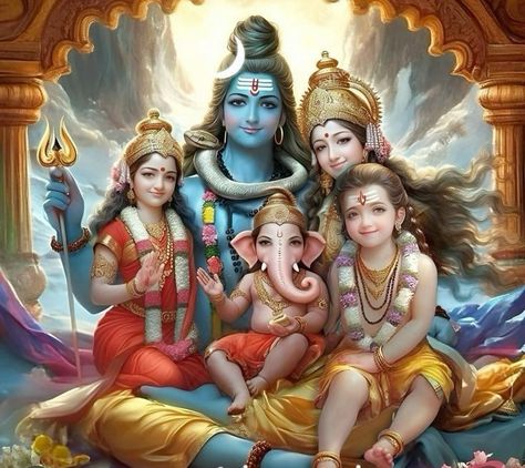 Shiv Pariwar, Satyam Shivam Sundaram, Blank Clock, Lord Durga, Breakup Playlist, Vishnu Wallpapers, Lord Wallpapers, Pictures Of Shiva, Shiva Family