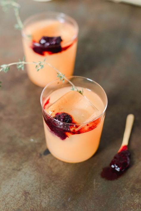 Grapefruit cocktail with jam, Snake Oil Cocktail's Fall Wedding Cocktails, Cavin Elizabeth Photography Unique Cocktail Garnish, Jam Cocktails, Snake Cocktail, Fall Wedding Cocktails, Bride Stuff, Bubble Drink, Specialty Cocktails, Grapefruit Cocktail, Snake Oil