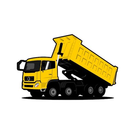 Vector illustration dump truck | Premium Vector #Freepik #vector #trailer #lorry #truck #trailer-truck Cartoon Dump Truck, Dump Truck Illustration, Lorry Trucks, Trailer Truck, Dump Trucks, Dump Truck, Premium Vector, Graphic Resources, Deadpool