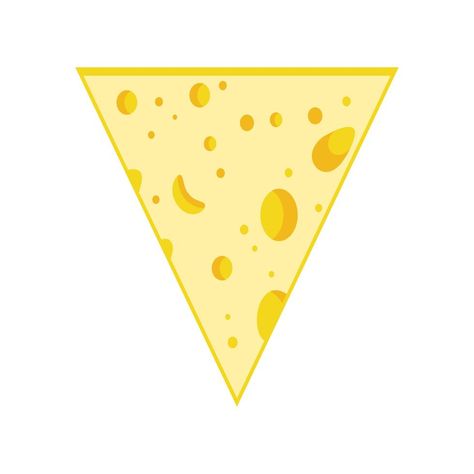 Triangle Drawing Orange, Cheese Vector Illustration, Triangle Vector, Cheese Slice, Pie Slice, Vector Art, Vector Free, Royalty Free, For Free