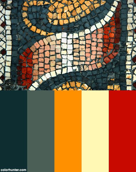 Whatever's+Left+Of+The+Byzantine+Mosaic+Color+Scheme Byzantine Color, Byzantine Mosaic, Byzantine Empire, Byzantine Art, Byzantine Icons, Unusual Art, Design Seeds, Graphic Design Projects, Art Color