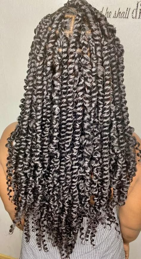 #twists #braids #protectivestyles  #hairstylist  #curlyhair #viral  #instyle Passion Twists Hairstyle Mid Length, Mid Back Passion Twist, Fulani Passion Twists, Large Passion Twists, Medium Passion Twists, Goddess Passion Twists, Boho Passion Twists, Long Passion Twist, Mini Passion Twists