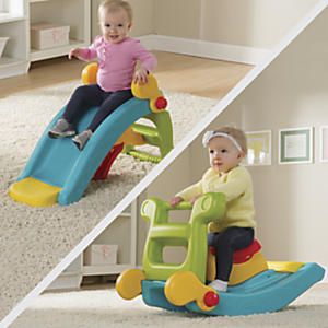 MyCrazySavings.com Christmas Gift Idea: 2-in-1 Slide to Rocker. "This awesome 2-in-1 slide to rocker is super easy to convert. You do not need any tools! If you have a little on in your house then you know that baby/toddler gear can take up a ton of space! This 2-in-1 toy is perfect for versatile play and conserving space!.." Dream Playroom, Baby Slide, Toddler Slide, Toddler Gear, Rocking Toy, Toddler Ideas, Holiday Toys, Peachy Keen, Toddler Dolls