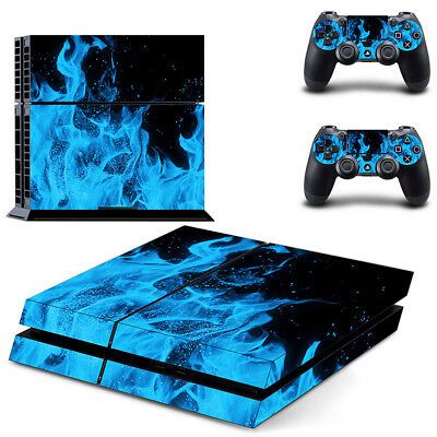 Game Console + Controller Skin Decal with Blue Flame for Playstion 4 PS4 Bloodborne Ps4, Control Ps4, Cute Video Games, Ps4 Controller Custom, Xbox One Skin, Gaming Equipment, Gaming Room Ideas, Ps4 Skins, Playstation 4 Console