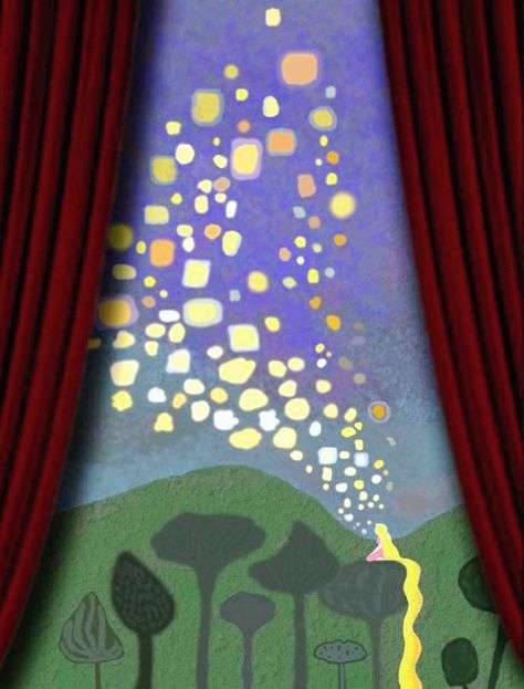 Tangled Mural Painting, Rapunzel Wall Mural, Rapunzel Lights Scene, Tangled Canvas Painting Easy, Tangled Wall Mural, Tangled Theme Bedroom, Rapunzel Room Aesthetic, Rapunzel Themed Room, Disney Hallway Decorations