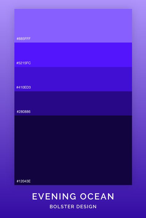 Free deep blue and purple color scheme to use as inspiration for weddings, UI design, and other designs. Original color scheme by UI designer Matt Griffin #colorscheme #color #scheme #inspiration #blue #purple #ocean Blue Purple Branding, Matte Color Palette, Deep Ocean Color Palette, Deep Purple Color Palette, Purple Blue Color Scheme, Purple And Blue Palette, Purple Blue Color Palette, Blue Purple Color Palette, Blue And Purple Color Scheme