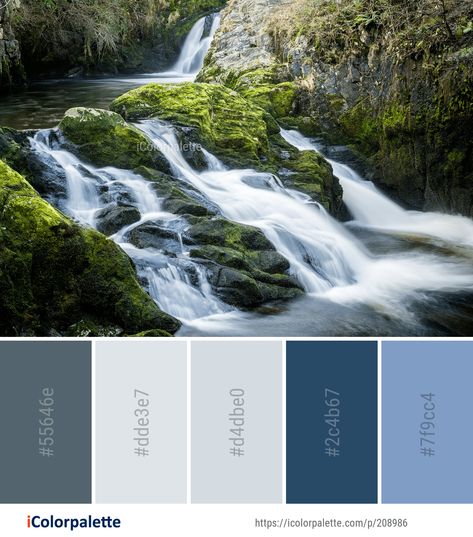 River Stream, Art Notes, Color Palette Ideas, Names List, House Color Palettes, Board Room, Vip Room, Water Nature, Palette Ideas