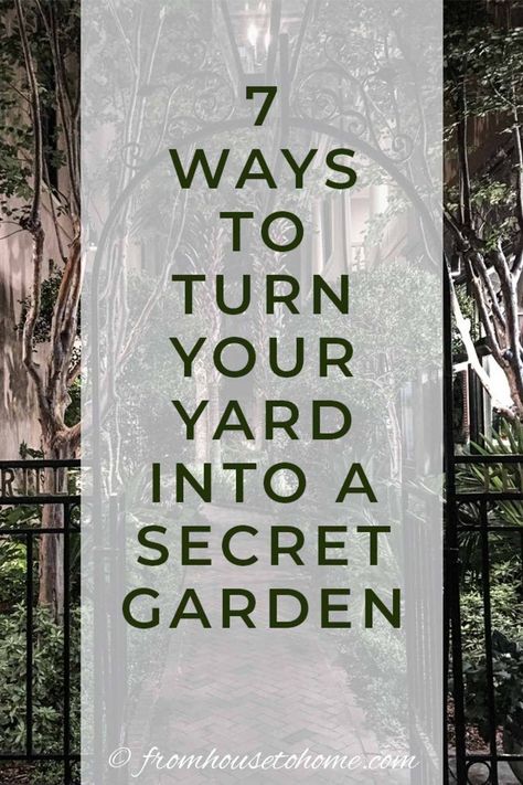 Secret gardens are a beautiful way of garden landscaping that will create your dream garden in your backyard. Find out what you need to include in your garden design (like garden paths and patios) to make your beautiful backyard garden a reality. | Gardening For Beginners Secret Garden Design, Secret Garden Door, Charleston Gardens, Funny Vine, Backyard Shade, Backyard Plan, A Secret Garden, Hidden Garden, Most Beautiful Gardens