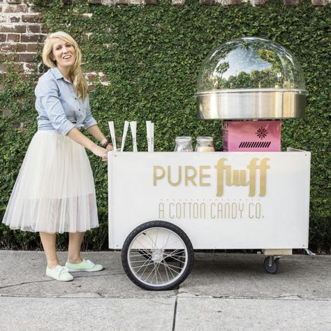 Cotton Candy Business, Boutique Store Front Ideas, Event Promotion Ideas, Gourmet Cotton Candy, Cotton Candy Cart, Cotton Candy Favors, Candy Business, Candy Stand, Cotton Candy Flavoring