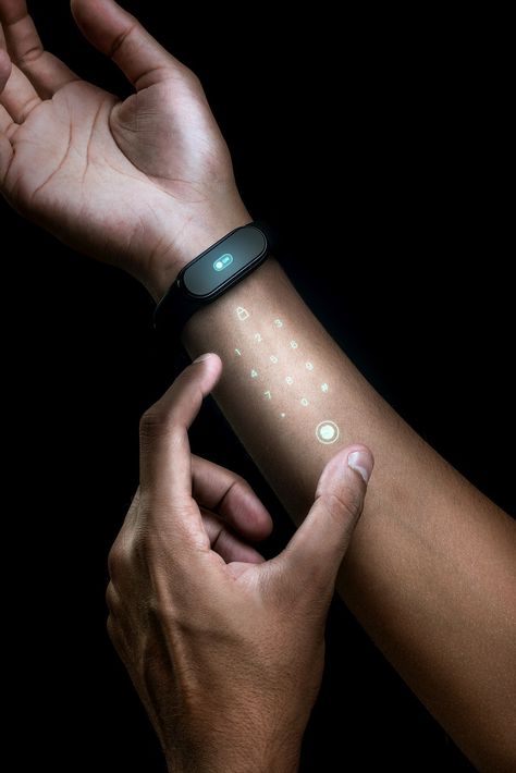 Smartwatch with hologram wearable technology | premium image by rawpixel.com / roungroat Future Technology Gadgets, Smart Gloves, Tech Accessories Gadgets, Wearable Computer, Tech Watches, Virtual Reality Technology, Tech Women, Crazy Ideas, Photos Of People