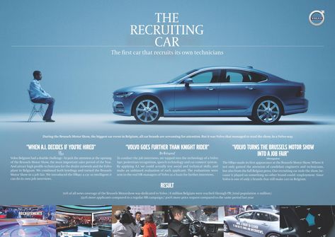 Volvo: Recruiting Car Recruitment Ads, Hr Manager, Advertising Awards, Volvo S90, Car Workshop, 광고 디자인, Cannes Lions, Ad Of The World, Creative Advertising Campaign