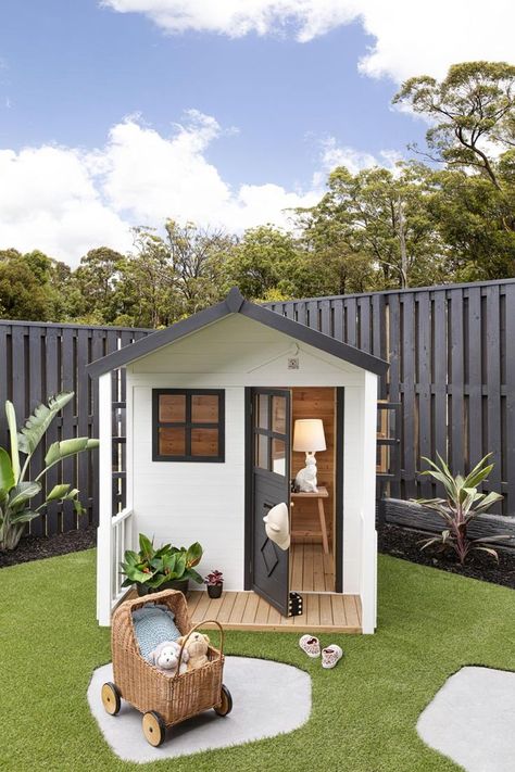 Cubby House - Dusk 27 - Brighton Homes Playhouse Interior Ideas, Cubby House Ideas, Playhouse Interior, Playhouse Decor, Kids Cubby Houses, Kids Cubbies, Backyard Playhouse, Wendy House, Cubby House