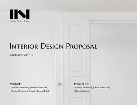 Interior Design Proposal Template - Get Free Sample Design Proposal Template, Interior Design Proposal, Interior Design Business Plan, Free Proposal Template, Interior Design Template, Design Studio Workspace, Proposal Cover, Proposal Example, Design Proposal