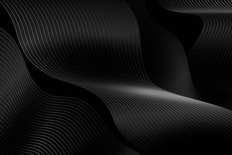 Gradient black background with wavy line... | Premium Vector #Freepik #vector #black-elegant #black-background #black #black-wallpaper Best Background Images For Website, Wallpaper Linkedin Business, Black 3d Background, Website Background Wallpapers, Black Elegant Background, 3d Black Background, Black Website, Black Gradient Background, Presentation Background