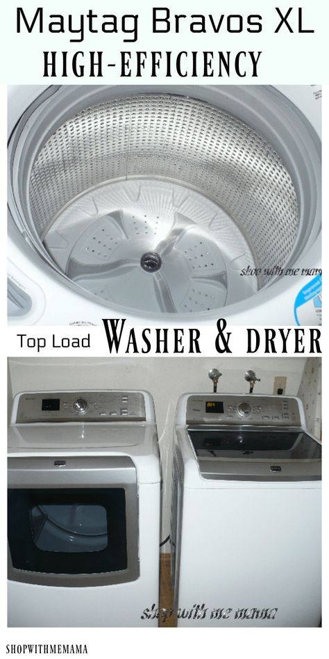 Maytag Bravos XL High-Efficiency Top-Load Washer & Dryer #maytagmoms #maytag #washeranddryer Maytag Washer And Dryer, Clean Dryer, Clean Washer, Portable Washing Machine, How Do You Clean, Washer Machine, Diy And Home Improvement, Travel World, Utility Rooms