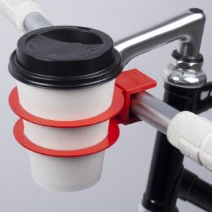 Cup+holder+by+Bookman++for+coffee-fuelled+cycling Bike Accessories Gadgets, Bike Cup Holder, Bike Gadgets, Coffee Bike, Coffee Cup Holder, Cool Bike Accessories, Bicycle Handlebars, Gadgets And Gizmos, Bicycle Accessories