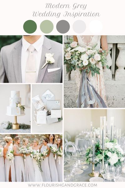 If you're planning a wedding with a grey or silver colour theme here is a gorgeous inspiration mood board by Flourish and Grace featuring wedding flowers, wedding bouquets, wedding stationery and wedding decor. Wedding, elegant, romantic, flowers, bouquet, florals, floral design, floral arrangement, fine art wedding, rock my wedding, venue, fine art bride, modern bride, English, UK, classic wedding, ceremony, timeless, blousy, roses,  flowers, hand tied bouquet, grey wedding Elegant Wedding Colours, Wedding Flower Mood Board, Wedding Colour Schemes Summer, Gray Wedding Theme, Silver Themed Wedding, Wedding Mood Board Ideas, Timeless Wedding Colors, Wedding Motif Color, Timeless Wedding Theme