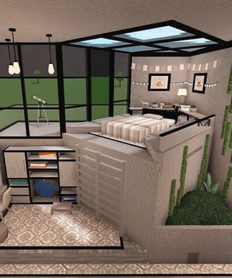 Loft In Bloxburg, Loft Bedroom Bloxburg, Loft Bloxburg Layout, Bloxburg Loft Bedroom, Bloxburg House Layouts 2 Bedroom, Bloxburg Loft Bed, Bloxburg Loft Bedroom Ideas, Balcony Ideas Bloxburg, Bloxburg Loft Ideas