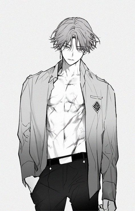 Shirtless Anime Guy, Suna Rintarou, Poses Manga, Anime Guy, Cool Anime Guys, Poses References, Arte Inspo, Guy Drawing, Manga Boy