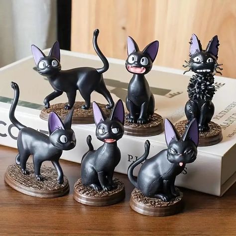 Black Cat Dolls, Cat Models, Black Cat Decorations, Decorations, Gifts - Temu Black Cat Anime, Car Deco, Cat Bird, Cat Figurines, Action Toys, Witch Cat, Funny Toys, Cat Doll, Kids Birthday Gifts