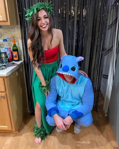 Lilo And Stitch Couples Costume, Lilo And Stitch Couple Costume, Lilo And Stitch Costume Couple, Lilo And Stick Costume, Lilo Y Stitch Disfraz, Lilo Halloween Costume, Hot Halloween Costumes Women, Hawaii Festival, Lilo Costume