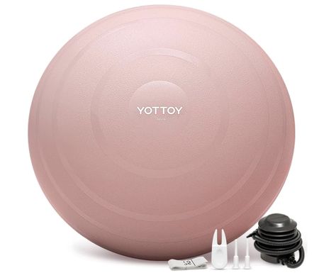 YOTTOY Anti-Burst Exercise Ball for Working Out, Yoga Ball for Pregnancy,Extra Thick Workout Ball for Physical Therapy,Stability Ball for Ball Chair Fitness with Pump Chair Fitness, Workout Ball, Ball Chair, Exercise Ball, Stability Ball, Yoga Ball, Physical Therapy, Working Out, Ball Exercises