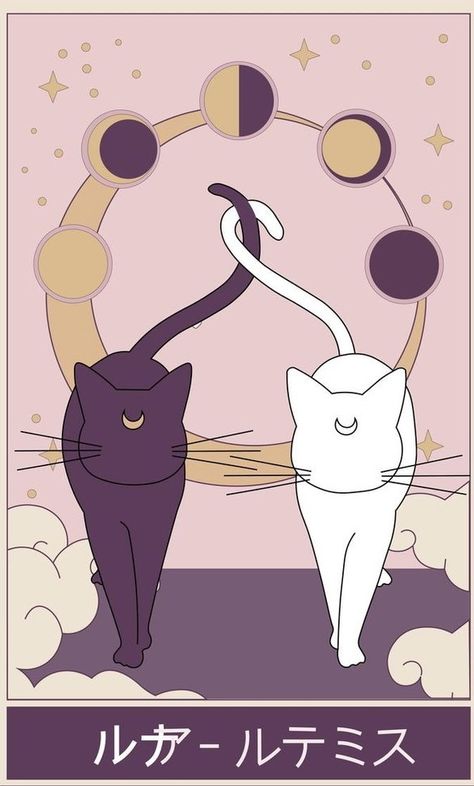 Luna Artemis, Moon Activities, Sailor Moon Cat, Saylor Moon, Luna And Artemis, Sailor Moon Luna, Sailor Moon S, Witchy Wallpaper, Sailor Moon Wallpaper