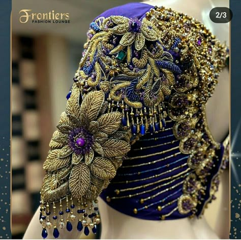 3d Maggam Work, 3d Maggam Work Blouse Designs, Hanging Blouse, Kerala Saree Blouse Designs, Work Blouse Designs, Boutique Blouse, Patch Work Blouse Designs, Bridal Blouses, Latest Bridal Blouse Designs