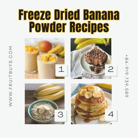 Bananas are one of the most popular fruits in the world, and for good reasons. They are delicious, nutritious, and versatile. But did you know that you can enjoy the benefits of bananas in a different way? Introducing freeze dried banana powder, a product that preserves the flavor, color, and nutrients of fresh bananas in... Freeze Dried Bananas Recipes, Freeze Dried Bananas, Bananas Recipes, No Sugar Snacks, Benefits Of Bananas, Dried Banana Chips, Veggie Chips, Banana Powder, Dried Bananas