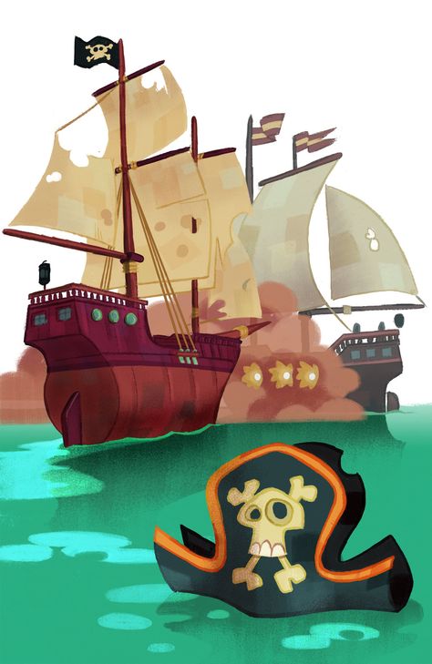 Pirate Fanart, Pirate Ship Illustration, Ship Illustration, Pirate Ship Digital Art, Pirate Map Illustration, Cartoon Pirate Ship, Pirate Boat Illustration, Pirate Vector Illustration, Pirates Illustration