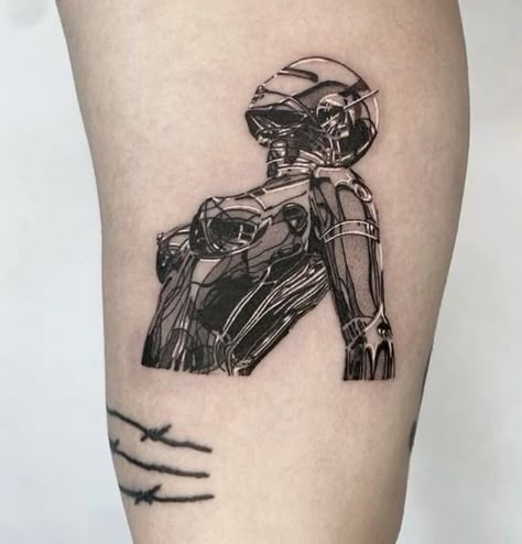 Hajime Sorayama Tattoo, Sorayama Tattoo, Chrome Tattoo, The Weeknd Tattoo, Robot Tattoo, Underarm Tattoo, Terrible Tattoos, Stylist Tattoos, Tattoo Style Drawings