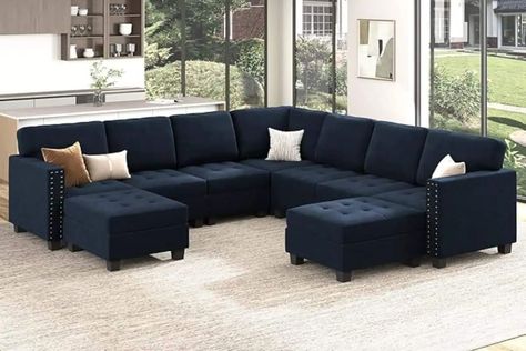 40+ Stunning Living Rooms with Blue Couches You'll Love Rooms With Blue Couches, Living Rooms With Blue Couches, Blue Couch Living Room Ideas, Stunning Living Rooms, Blue Couch Living, Blue Couch Living Room, Couch Living Room Ideas, Living Room Stands, Sleek Coffee Table