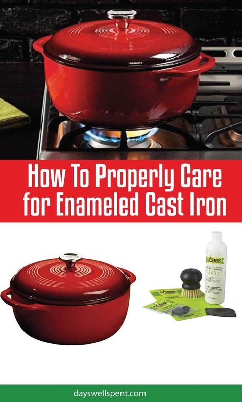 Enameled Cast Iron Use and Care. Learn how to use and properly care for your enameled cast iron cookware. With proper care, it can last a lifetime. Enamel Cast Iron Recipes, Acidic And Alkaline Foods, Dutch Oven Recipes Cast Iron, Family Meals Recipes, Recipes Kids Will Love, Life Long Learning, Enamel Dutch Oven, Furniture Cleaning, Enamel Cookware