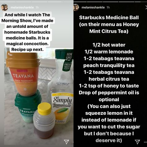 At Home Medicine Ball Tea, Homemade Medicine Ball, Diy Starbucks Medicine Ball Tea, Homemade Starbucks Medicine Ball, Tea Recipes When Sick, Iced Medicine Ball Starbucks Recipe, How To Make A Medicine Ball Starbucks, Medicine Ball Drink, Medicine Ball Drink Starbucks