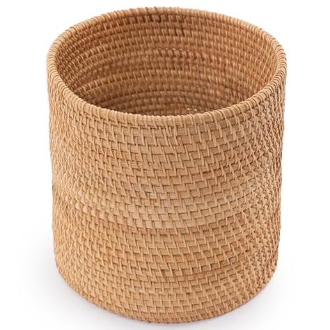 Wicker Trash Can, Narrow Trash Can, Desk Trash Can, Trash Can Bathroom, Wooden Trash Can, Bedroom Trash Can, Rattan Material, Bathroom Trash Can, Mini Desk