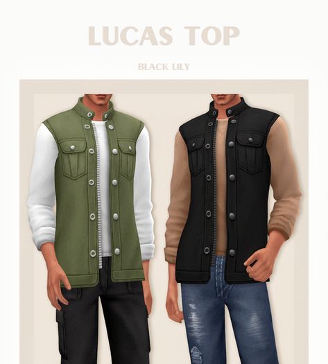 Lucas Top | Black Lily on Patreon Ts4mm Male Clothing, Sims 4 Cc Men Clothing Pack, Sims 4 Cc Top Male Patreon, Sims 4 Maxis Cc Male, Sims4 Cc Maxis Match Clothes Men, Sims 4 Cc Maxis Match Male Patreon, Sims 4 Male Patreon Cc, Sims 4 Male Outfits Maxis Match, Sims 4 Cc Black Lily