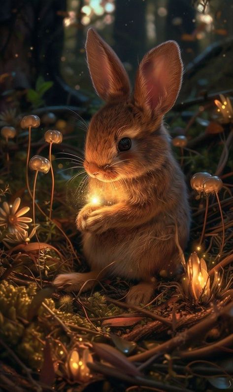 Bunny Art, Beltane, Arte Animal, Woodland Creatures, Whimsical Art, Cuteness Overload, Cute Bunny, Beautiful Creatures, Animals And Pets