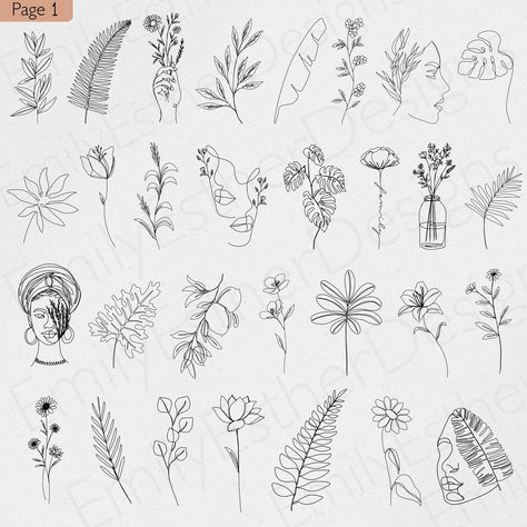 60+ Boho botanical procreate stamps for your digital art. Perfect for creating minimalist floral illustrations. procreate botanical illustration  . #Hessen #Floral_Procreate #Procreate_Flower #Star_Doodle Floral Procreate, Procreate Flower, Best Procreate Brushes, Star Doodle, Flower Bundle, Brushes Procreate, Procreate Stamps, Minimalist Flower, Procreate Brushes Free