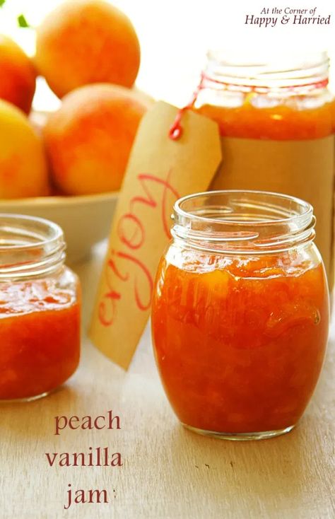 Vanilla Peach Jam, Spiced Peach Jam, Vanilla Jam, Canning Jam Recipes, Peach Jam Recipe, Spiced Peaches, Peach Jelly, Southern Summer, Home Canning Recipes