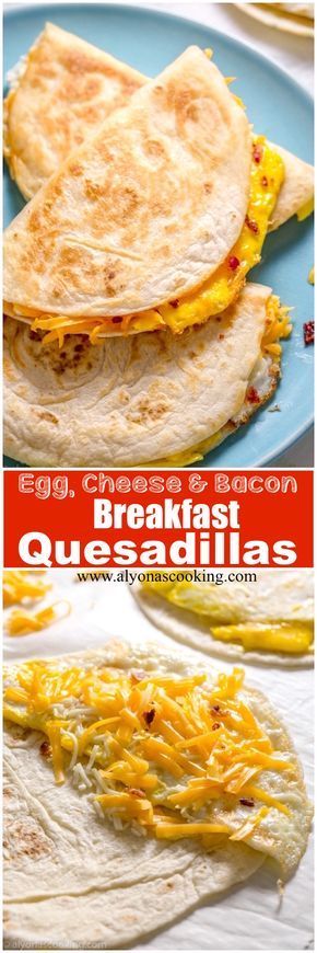 breakfast-egg-quesadillas Quesadillas Breakfast, Breakfast Quesadilla Recipes, Breakfast Quesadillas, Breakfast Quesadilla, Breakfast Party, Make Breakfast, Bacon Breakfast, Quesadilla Recipes, Breakfast Recipes Casserole