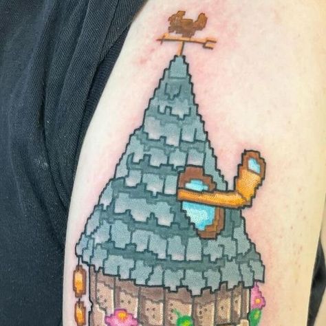 Tattoo Snob on Instagram: "Stardew Valley Wizards Tower tattoo by @pencilslayer at Tech Noir Tattoo in Victoria, British Columbia, Canada" Stardew Valley Tattoo Ideas, Stardew Tattoo, Stardew Valley Tattoo, Wizards Tower, Tower Tattoo, Tech Noir, Noir Tattoo, Valley Tattoo, Victoria British Columbia