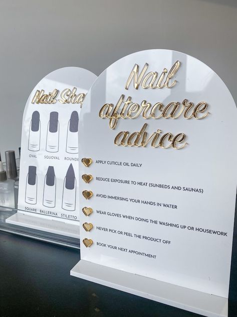 wolfandflower - Etsy UK Nail Aftercare, Nail Signs, Nail Room Ideas, Nail Salon Interior Design, Nail Salon Interior, Beauty Room Salon, Home Beauty Salon, Nail Desk, Home Nail Salon