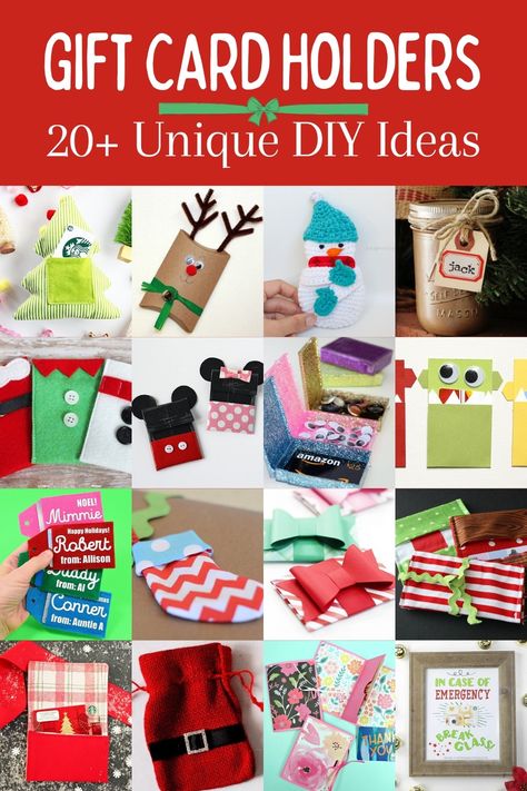 Diy Giftcards Ideas Christmas, Fabric Gift Card Holders To Make, Gift Card Holder Diy Cricut, Money Holder Cards Diy Christmas, How To Wrap A Gift Card For Christmas, Homemade Gift Card Holders, Gift Card Diy Ideas, How To Wrap Gift Cards For Christmas, Christmas Gift Card Holders Diy