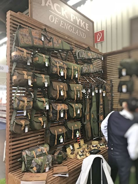 Collection of Jack Pyke hunting and shooting bags and packs showcased at the IWA OutdoorClassics 2018 was an instant hit. Don't forget to visit Military 1st website to see our current range of Jack Pyke products. Military Store, Tactical Store, Military Shop, Hunting Shop, Shooting Bags, Mall Kiosk, Cool Dirt Bikes, Retail Store Interior Design, Fishing Store