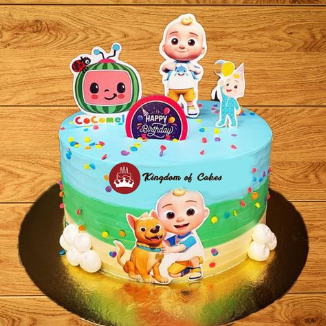 Cocomelon Halloween Cake, Cartoon Character Cake Design, Cocomelon Cream Cake, Cocomelon Sheet Cake, Simple Cocomelon Cake, Cocomelon Birthday Cake Boy, Cake Character Design, Cocomelon Cake Design, Cartoon Theme Cake