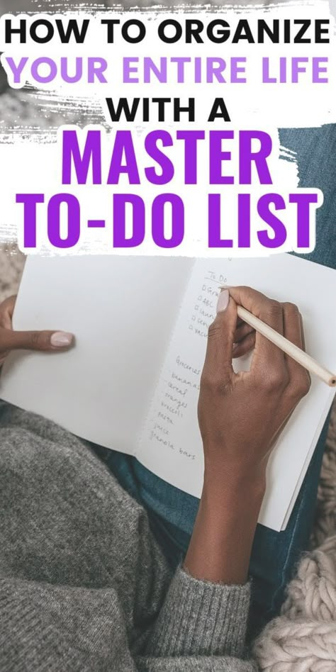 Organize Your Life Printables, To Do List Organization Ideas, How To Organize A To Do List, Organizing Your Life Checklist, 15 Lists To Organize Your Life, Lists To Stay Organized, How To Get More Organized Life, To Do Organization, Master List Organization