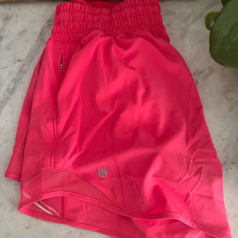 Lululemon Hotty Hot Shorts Size 4 Color Pink. Never Worn, Too Small Cute Lululemon Outfits, Pink Lululemon Shorts, Neon Pink Shorts, Lulu Outfits, Lululemon Running Shorts, Pink Lululemon, Lululemon Outfits, Lululemon Hotty Hot Shorts, Hotty Hot Shorts