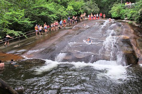 Sliding Rock North Carolina, Natural Water Slide, Gorges State Park, Mountain Trip, Slide Rock, Blue Ridge Mountain, Smokey Mountain, Pisgah National Forest, Nc Mountains